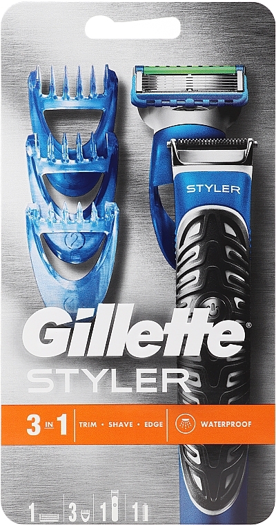 Rasierset - Gillette 3in1 Styler (Trimmer + Rasierer + Aufsätze 3 St.)  — Bild N1