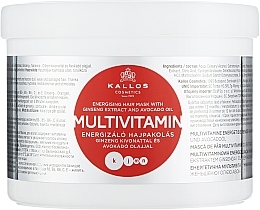 Haarmaske mit Ginseng-Extrakt und Sheabutter - Kallos Cosmetics Energising Hair Multivitamin — Foto N3