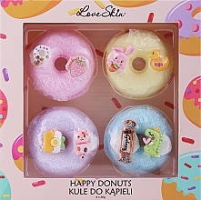 Badebomben-Set - Love Skin Happy Donuts (Badebomben 4x60g)  — Bild N6