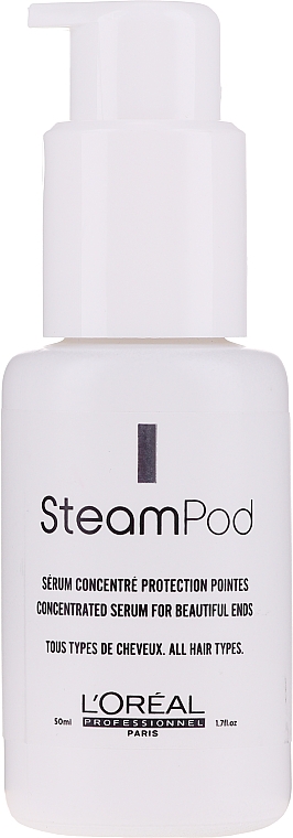 Glättungsserum mit Hitzeschutz für gesunde Haarspitzen - L'Oreal Professionnel Steampod Protecting Concentrate Beautifying Ends — Bild N1
