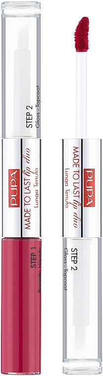 Wasserfester Lippenstift und Lipgloss - Pupa Made To Last Lip Duo