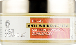 Anti-Aging-Feuchtigkeitscreme gegen Falten und Altersflecken mit Sandelholz und Papaya - Khadi Organique Saffron Papaya Anti Wrinkle Cream — Bild N1