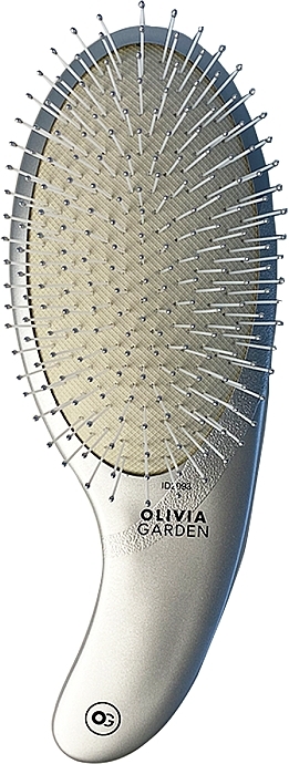 Haarbürste - Olivia Garden Expert Care Nylon Bristles Silver — Bild N1