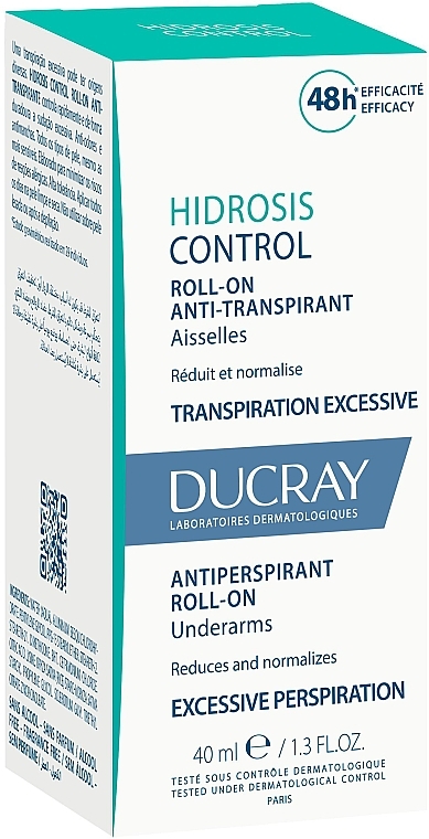 Deo Roll-on Antitranspirant - Ducray Hidrosis Control Roll-On Anti-Transpirant — Bild N3