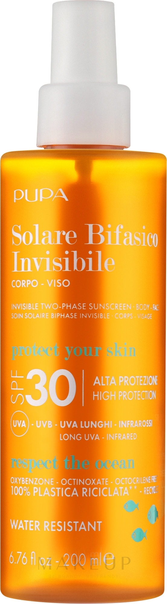 Zweiphasiges Sonnenschutzspray SPF 30 - Pupa Two-Phase Sunscreen SPF 30 — Bild 200 ml