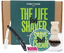 Set 5 St. - Men Rock Ultimate Cut Throat Razor Shaving Gift Set Sicilian Lime — Bild N1