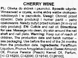 Nagel- und Nagelhautöl mit Wein- und Kirschduft - Silcare Olive Shells Cherry Wine — Bild N2