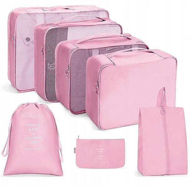 Ecarla KS41WZ5  - 7in1 Kosmetiktasche-Organizer rosa  — Bild N1