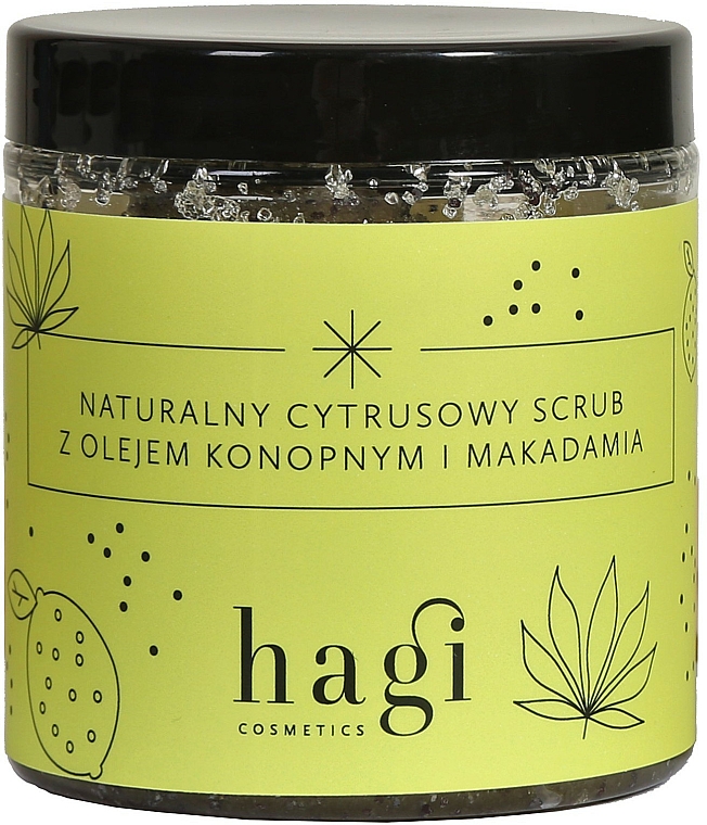 Natürliches Zitruspeeling für den Körper für trockene und normale Haut mit Hanf- und Macadamiaöl - Hagi Scrub — Bild N1