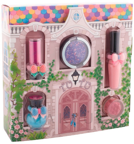 Make-up Set (Balsam 4ml + Lipgloss 7ml+Lippenpolierer 5ml + Lidschatten 4,5ml + Lidschatten 4,5ml) - Tutu Cottage Set  — Bild 00 - Mix of Colors