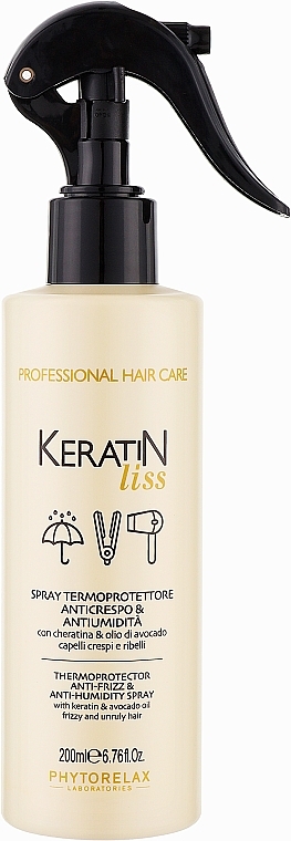 Wasserfestes Hitzeschutzspray für das Haar - Phytorelax Laboratories Keratin Liss Anti-Frizz & Anti-Humidity — Bild N1