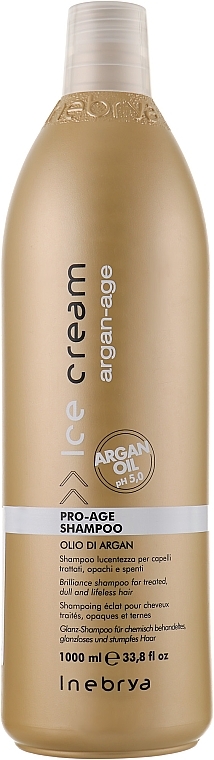 Glanz-Shampoo für behandeltes, glanzloses, stumpfes Haar mit Arganöl - Inebrya Ice Cream Pro Age Shampoo — Bild N5