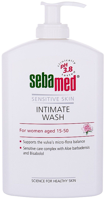 Intimhygienegel für Frauen 15-50 Jahre - Sebamed Sensitive Skin Intimate Wash — Bild N1