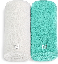 Düfte, Parfümerie und Kosmetik Gesichtstücher-Set weiß und türkis Twins - MAKEUP Face Towel Set Turquoise + White