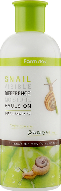 Feuchtigkeitsspendende Gesichtsemulsion mit Schneckenschleimfiltrat - Farmstay Snail Visible Difference Moisture Emulsion — Bild N1