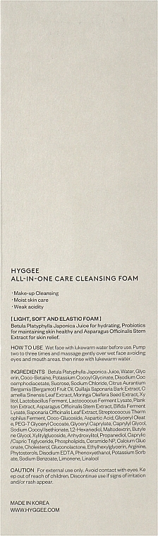 Schaum für effektive und sanfte Reinigung - Hyggee All-In-One Care Cleansing Foam  — Bild N3