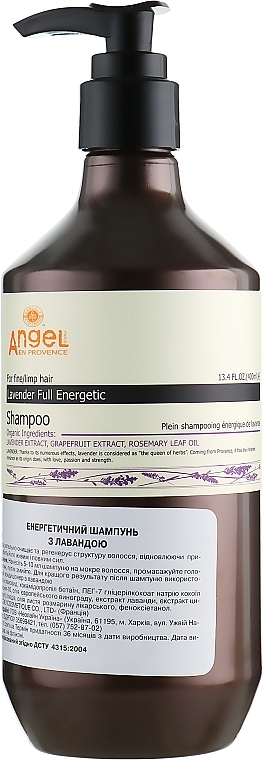 Haarshampoo mit Lavendel - Angel Professional Paris Provence Energy With Lavender Shampoo  — Bild N1