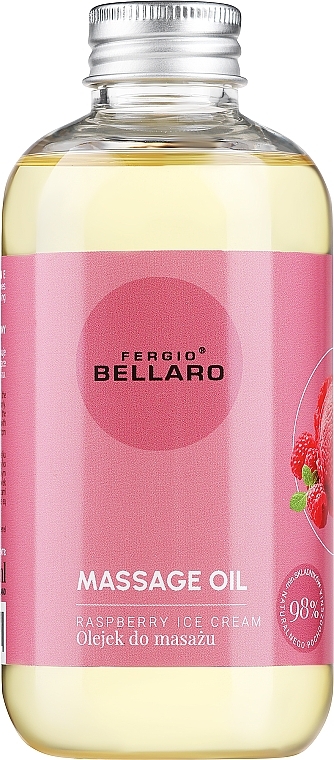 Massageöl mit Arganöl und Vitamin E - Fergio Bellaro Massage Oil Raspberry Ice Cream — Bild N1