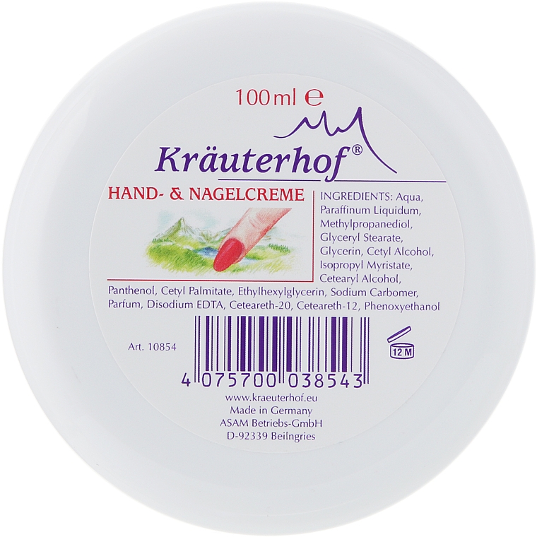 Creme für Hände und Nägel mit Vitaminen - Krauterhof Hand Cream — Bild N1