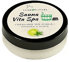 Düfte, Parfümerie und Kosmetik Salz-Körperpeeling mit Pfefferminze und Limettenduft - Soap&Friends Scrub