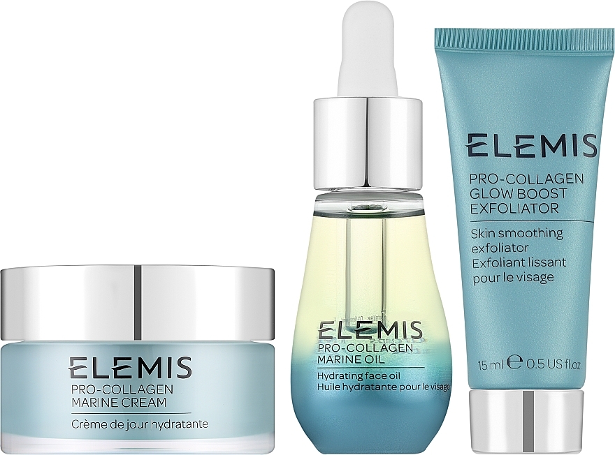 Gesichtspflegeset - Elemis The Pro-Collagen Skin Trio Treat (Balsam 15ml + Gesichtsöl 15ml + Creme 30ml) — Bild N2