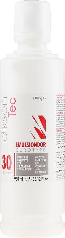 Entwicklerlotion 30 Vol (9%) - Dikson Tec Emulsiondor Eurotype 30 Volumi