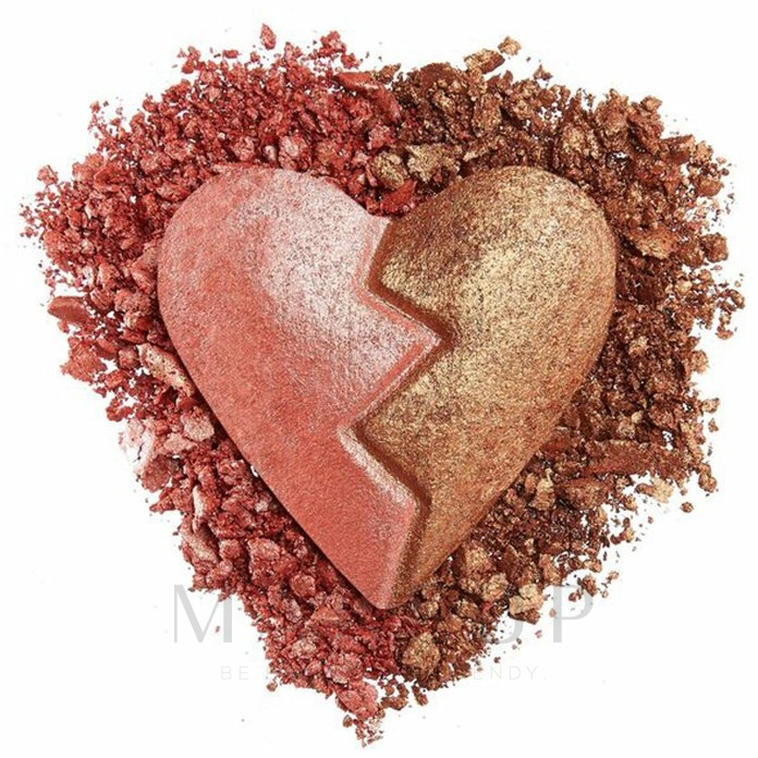 Schimmerndes Rouge-Duo - I Heart Revolution Heartbreakers Shimmer Blush — Bild Powerful