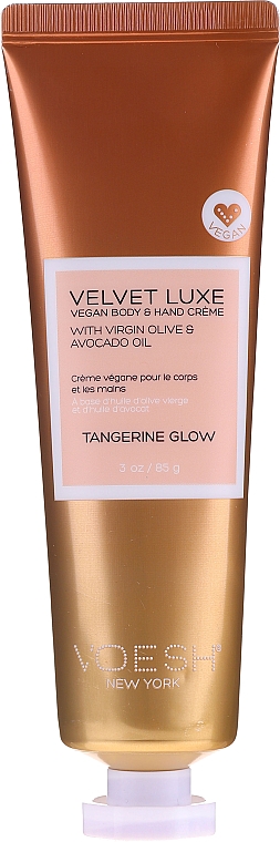 Körper- und Handcreme mit Oliven- und Avocadoöl - Voesh Velvet Luxe Tangerine Glow Vegan Body&Hand Creme — Bild N1
