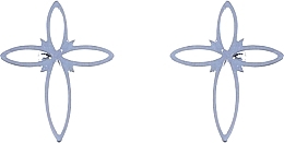 Ohrringe für Damen Figurenkreuz silbern - Lolita Accessories — Bild N1