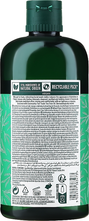 Waschgel für das Gesicht - The Body Shop Tea Tree Skin Clearing Facial Wash 91% Natural Origin — Bild N3