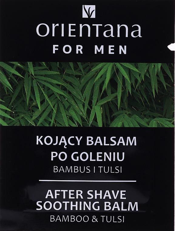 GESCHENK! Beruhigender After-Shave-Balsam mit Bambus und Tulsi - Orientana After Shave Soothing Balm (Probe)  — Bild N1