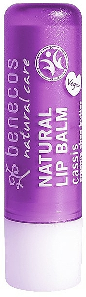 Natürlicher Lippenbalsam mit schwarzem Johannisbeersamenöl und Sheabutter - Benecos Natural Care Lip Balm Cassis — Bild N1