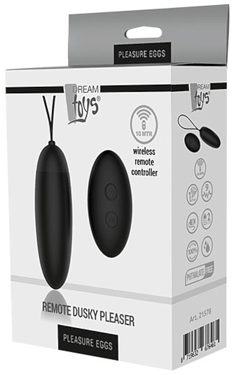 Vibrierendes Ei - Dream Toys Pleasure Eggs Remote Dusky Pleaser Black — Bild N4