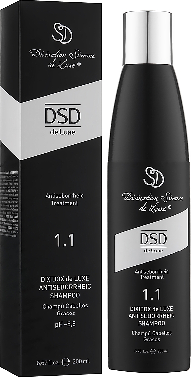 Shampoo gegen Seborrhoe №1.1 - Divination Simone De Luxe Dixidox DeLuxe Antiseborrheic Shampoo — Bild N2