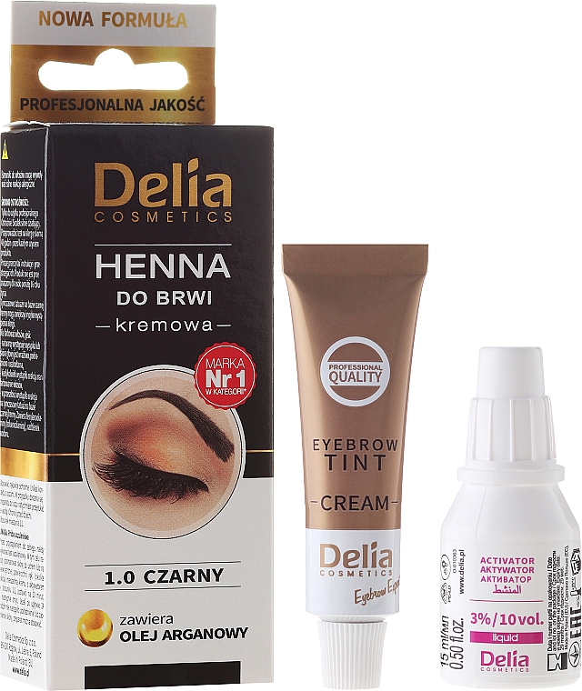 Creme-Henna für Augenbrauen - Delia Cosmetics Cream Eyebrow Dye