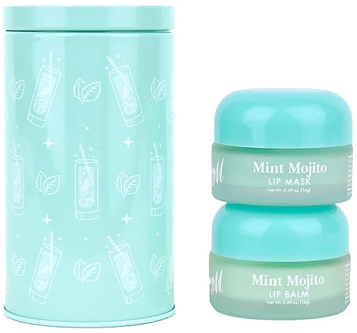 Lippenpflegeset - Barry M Mint Mojito Lip Care Duo In Tin (lLippenbalsam 14 g + Lippenmaske 14 g)  — Bild N1