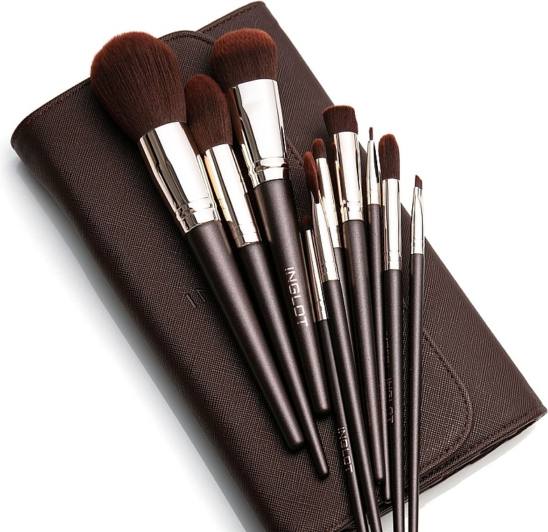 Pinselset für Make-up 10 St. im Schokoladenetui - Inglot Make-up Brush Set Chocolate Case — Bild N3