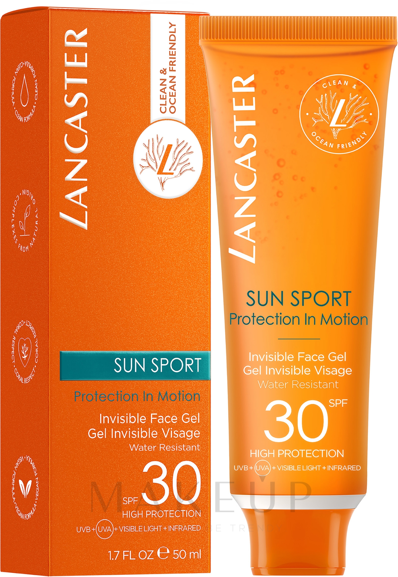 Gesichtsgel SPF30 - Lancaster Sun Sport Face Invisible Gel SPF30 — Bild 50 ml
