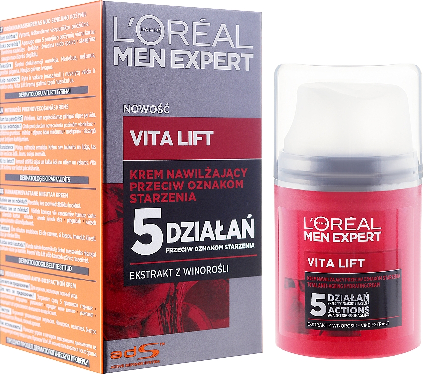 Feuchtigkeitsspendende Anti-Aging Gesichtscreme für Männer - L'Oreal Paris Men Expert — Bild N1