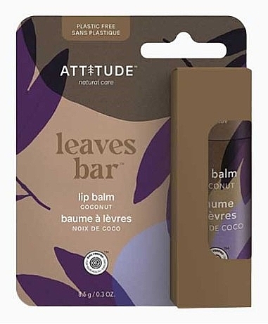 Lippenbalsam Kokosnuss - Attitude Leaves Bar Coconut Lip Balm — Bild N2