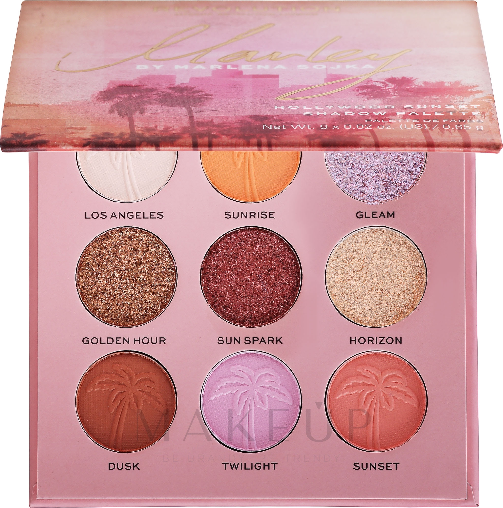 Lidschatten-Palette - Makeup Revolution By Marlena Sojka Marley Hollywood Sunset Shadow Palette — Bild 9 x 0.65 g