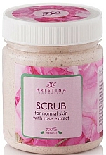 Düfte, Parfümerie und Kosmetik Gesichtspeeling mit Rosenextrakt für normale Haut - Hristina Cosmetics Rose Extract Scrub