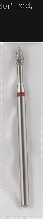 Diamant-Nagelfräser in Tropfenform rot 2,3 mm - Head The Beauty Tools — Bild N1