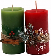 Handgemachte-Set - Bulgarian Rose Handmade Christmas Candle (candle/2pcs) — Bild N2