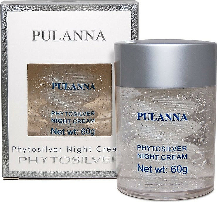 Nachtcreme für das Gesicht mit Silberpartikeln - Pulanna Phytosilver Night Cream — Bild N1