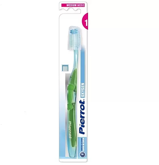 Zahnbürste mittel grün - Pierrot Oxygen Medium Toothbrush — Bild N1