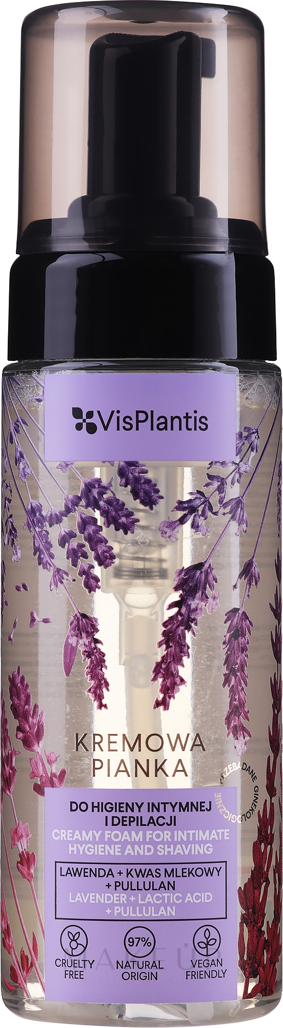 Reinigungsschaum für die Intimhygiene mit Lavendel, Milchsäure und Pullulan - Vis Plantis Intimate Hygiene Foam — Bild 170 ml