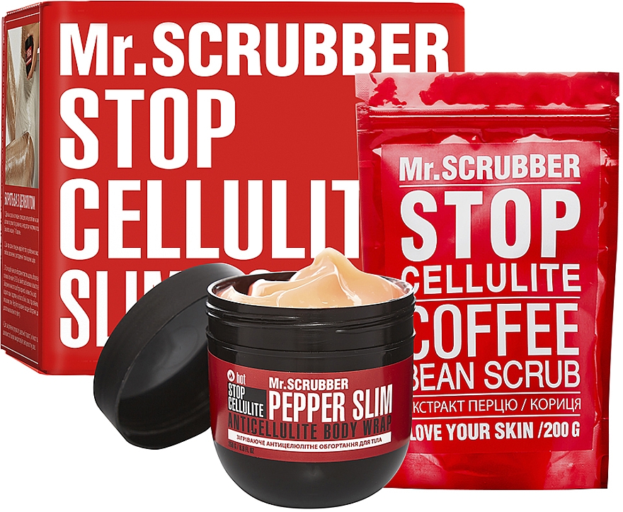 Set - Mr.Scrubber Stop Cellulite Hot Pepper Slim (cr/250g + scrub/200g) — Bild N1