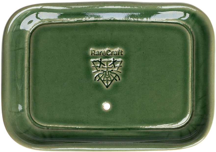 Seifenschale aus Keramik grün - RareCraft Soap Dish Green — Bild N1
