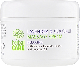 Entspannende Massagecreme für den Körper mit Lavendelextrakt und Kokosnussöl - Bulgarian Rose Herbal Care Lavender & Coconut Massage Cream — Bild N2